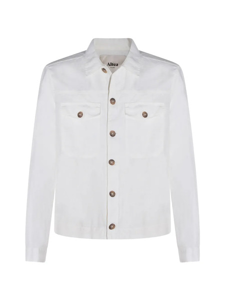  Altea Button Flap Pocket Jacket - White 