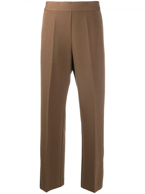  Altea High Waist Cropped Trousers - Brown 