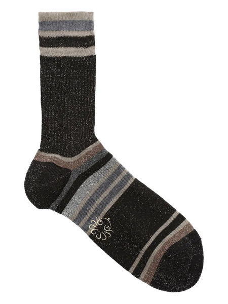 Alto Glitter-striped Socks - Black 
