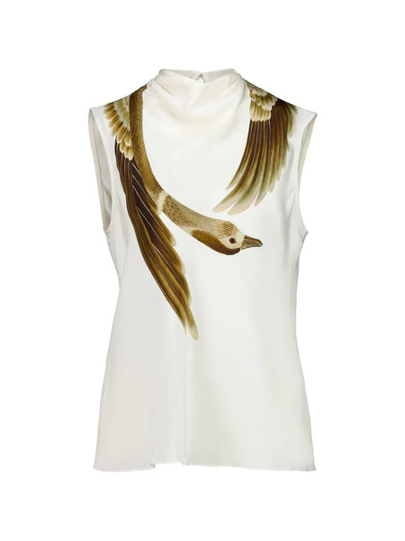  Altuzarra Arlie Goose-print Top - Neutrals 