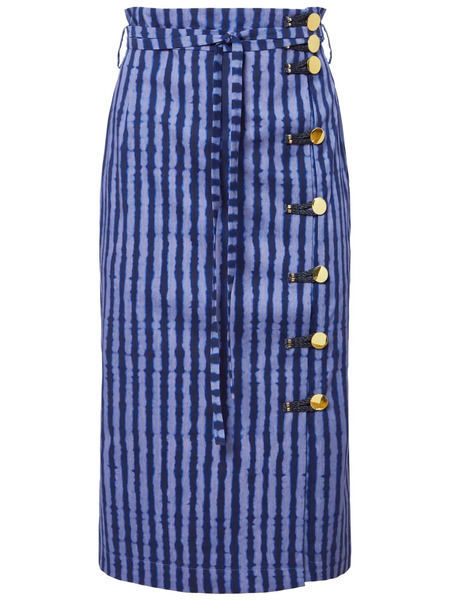  Altuzarra Hiroki Striped Midi Skirt - Blue 