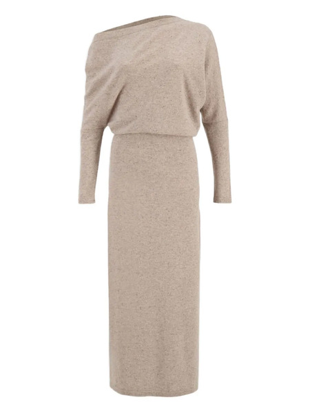  Altuzarra Kasos Asymmetric Cashmere Dress - Neutrals 