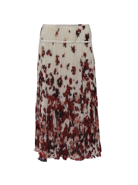  Altuzarra Pleated Floral-print Midi Skirt - Neutrals 