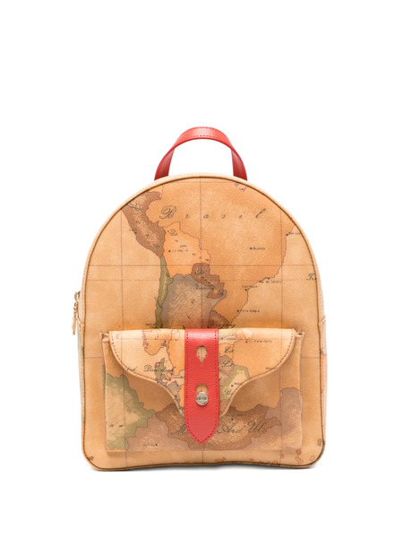  Alviero Martini 1° Classe Map-print Backpack - Neutrals 