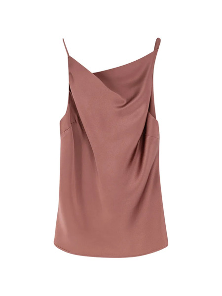  Alysi Asymmetrical Adjustable-strap Top - Pink 