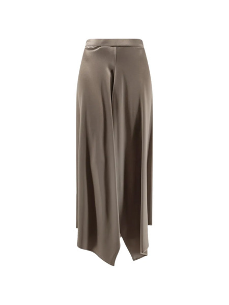  Alysi Asymmetrical-hem Maxi Skirt - Brown 