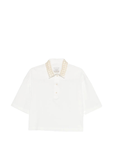  Alysi Beaded Polo Shirt - White 