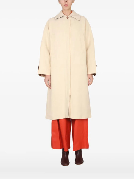  Alysi Button-cuff Wool-blend Coat - Neutrals 