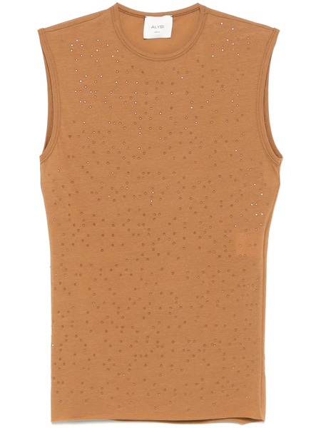  Alysi Crepe Tank Top - Brown 