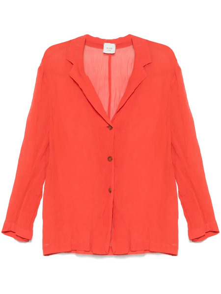 Alysi Crinkled-effect Blazer - Red 
