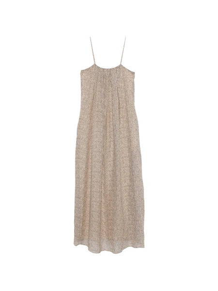  Alysi Dotted Ramie Midi Dress - Neutrals 