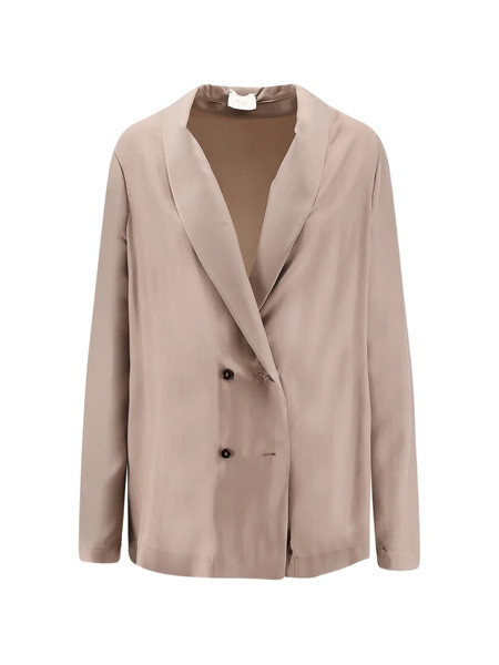  Alysi Double-breasted Shawl-lapel Blazer - Neutrals 
