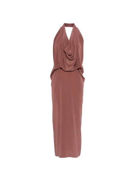  Alysi Draped Halterneck Dress - Pink 