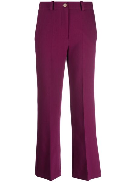 Alysi High-waisted Straight-leg Trousers - Purple 
