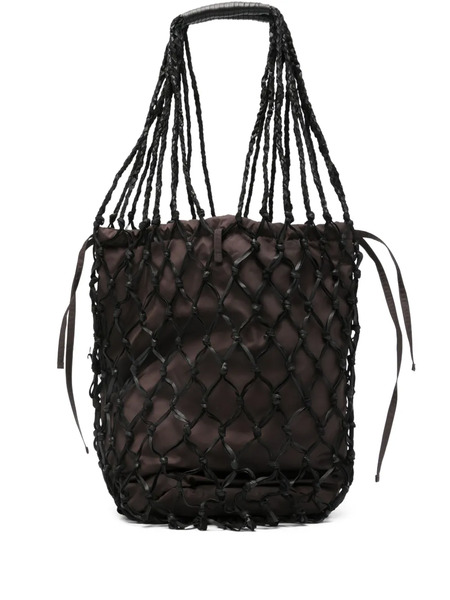  Alysi Interwoven Tote Bag - Black 