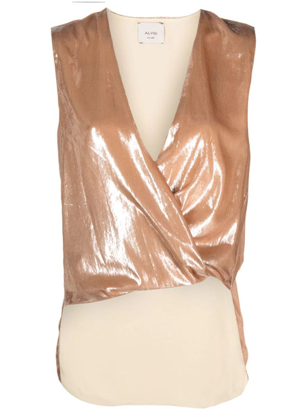  Alysi Metallic-finish Sleeveless Top - Neutrals 