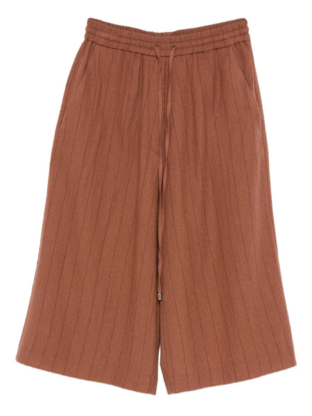  Alysi Pinstripe Drawstring Shorts - Brown 