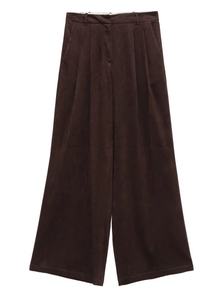 Alysi Pleat-detailed Trousers - Brown 