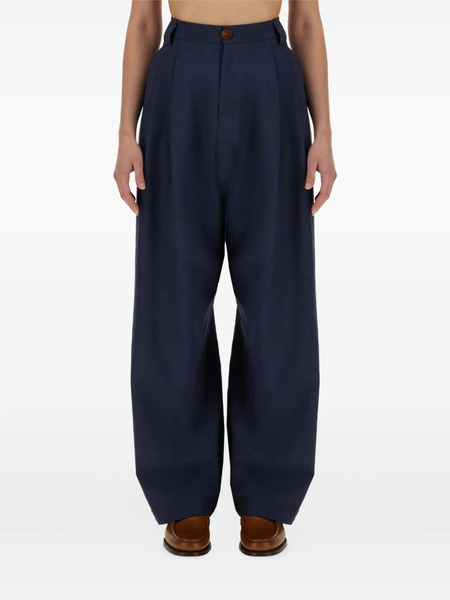  Alysi Pleated Trousers - Blue 