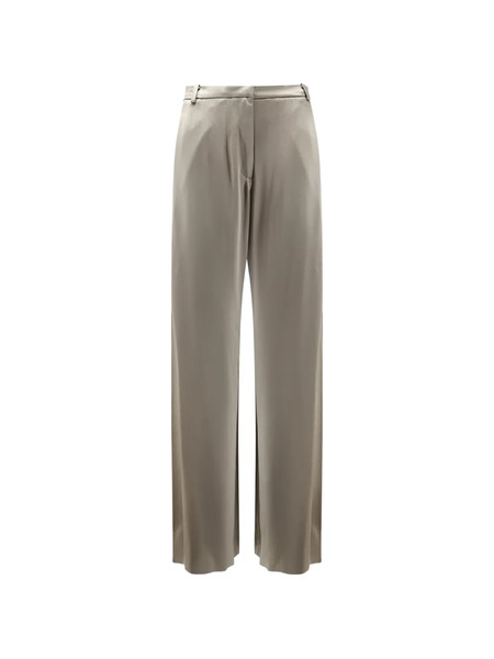  Alysi Rear Welt-pocket Palazzo Pants - Grey 
