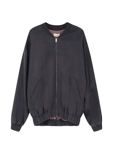  Alysi Ribbed Knit Bomber - Grey 