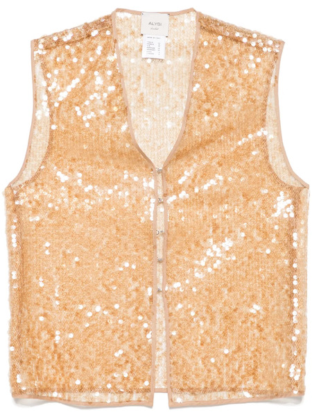 Alysi Sequin-embellished Top - Yellow 