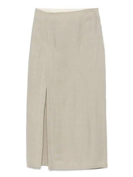  Alysi Side-slit Midi Skirt - Grey 