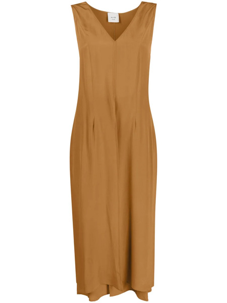  Alysi Silk Mid-length Dress - Brown 