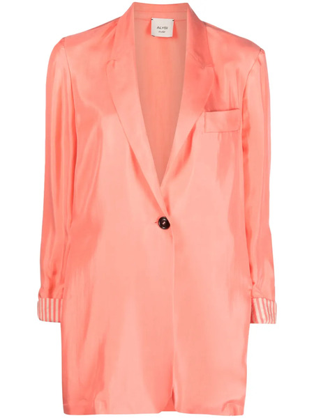  Alysi Single-breasted Silk Blazer - Orange 