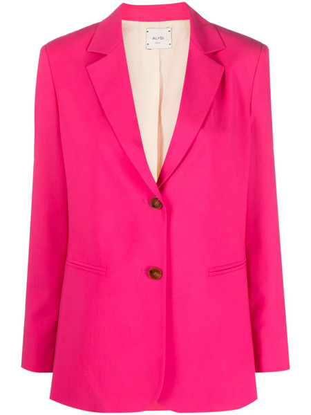 Alysi Single-breasted Virgin Wool Blazer - Pink 