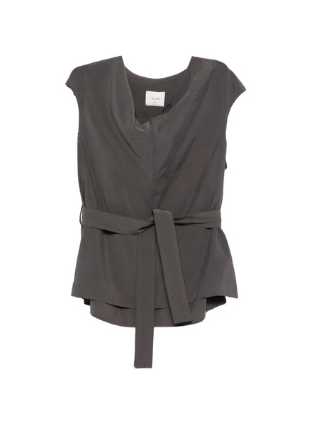  Alysi Sleeveless Belted Top - Grey 