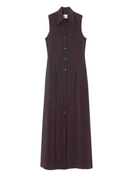  Alysi Sleeveless Button-fastening Maxi Dress - Brown 