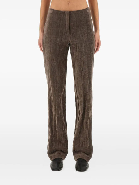  Alysi Textured Trousers - Brown 