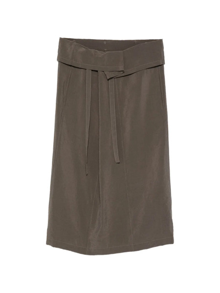  Alysi Tie-waist Midi Skirt - Brown 