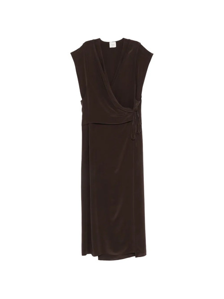  Alysi V-neck Midi Dress - Brown 