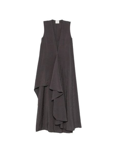  Alysi V-neck Ruffle Maxi Dress - Grey 