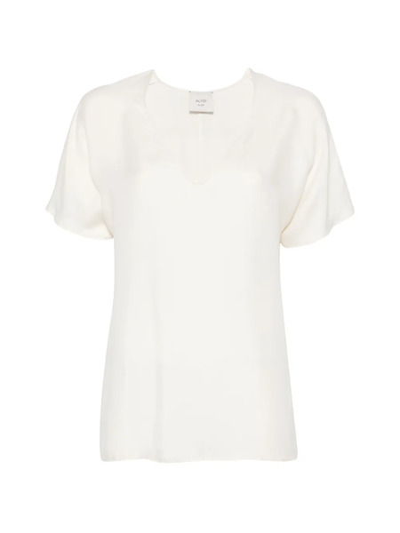  Alysi V-neck Short-sleeved T-shirt - Neutrals 