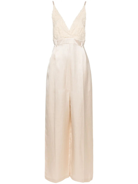 Alysi V-neck Wide-leg Jumpsuit - Neutrals 