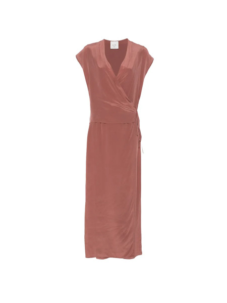  Alysi V-neck Wrap Maxi Dress - Brown 