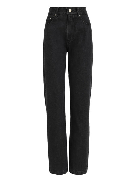  Amapô Leather-patch Jeans - Black 