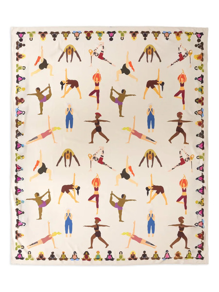  Amapô Yoga Pose Graphic Scarf - Neutrals 