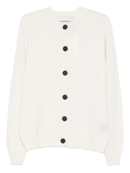  Amaranto Buttoned Cardigan - White 