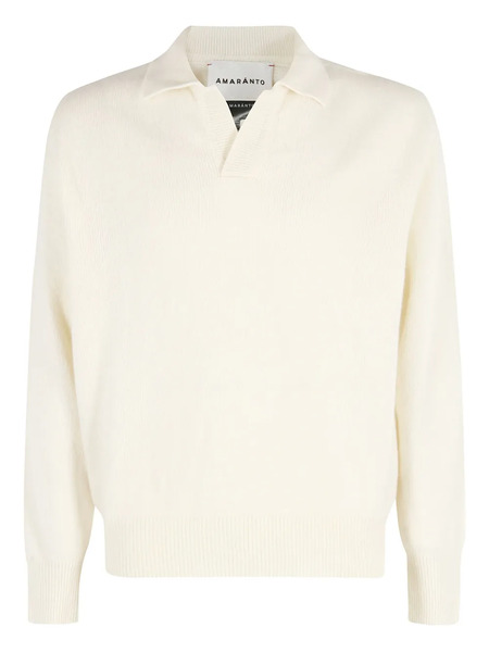 Amaranto Long-sleeve V-neck Sweater - Neutrals 
