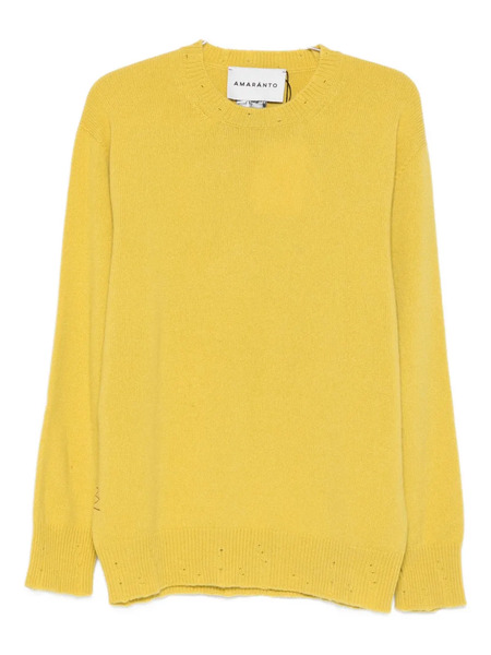  Amaránto Perforated Sweater - Yellow 