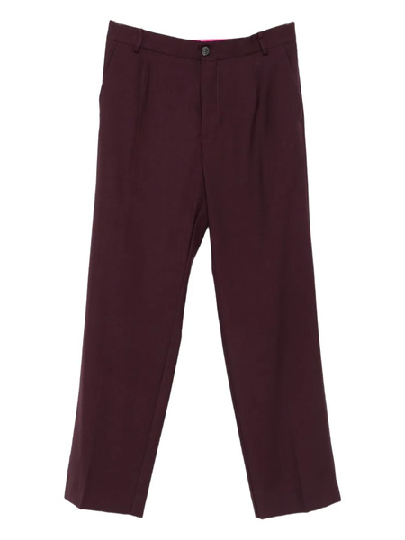  Amaránto Pleated Straight-leg Trousers - Purple 