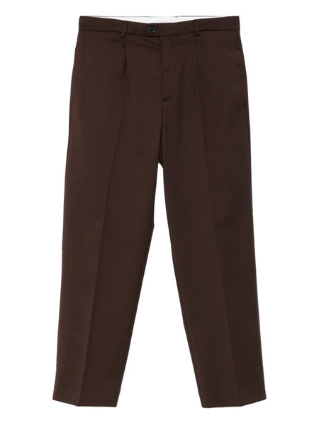  Amaranto Pressed-crease Trousers - Brown 