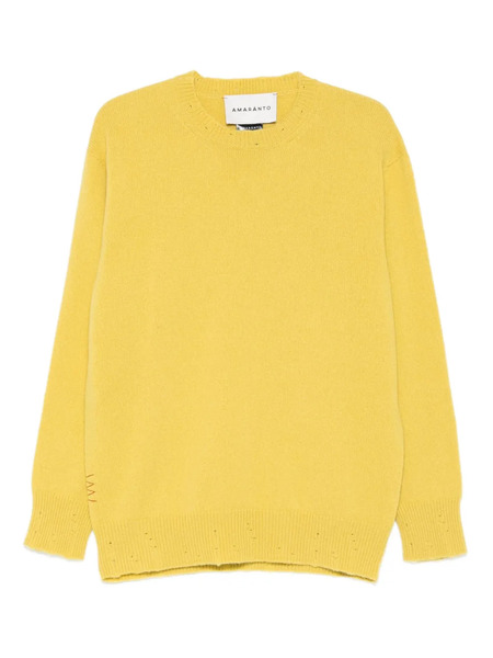  Amaranto Ribbed-trim Sweater - Yellow 