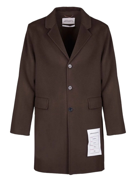  Amaránto Single-breasted Coat - Brown 