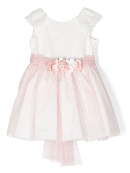  Amaya Belted Tulle Flared Dress - Pink 