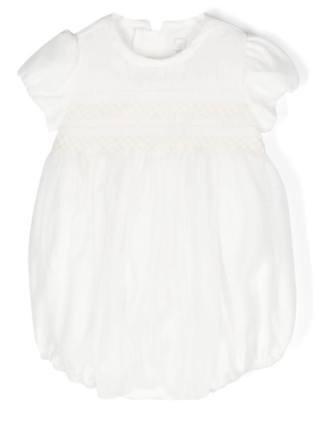  Amaya Embroidered Puffball Shorties - White 